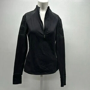 lululemon athletica Black Long Sleeve Half-Zip Top